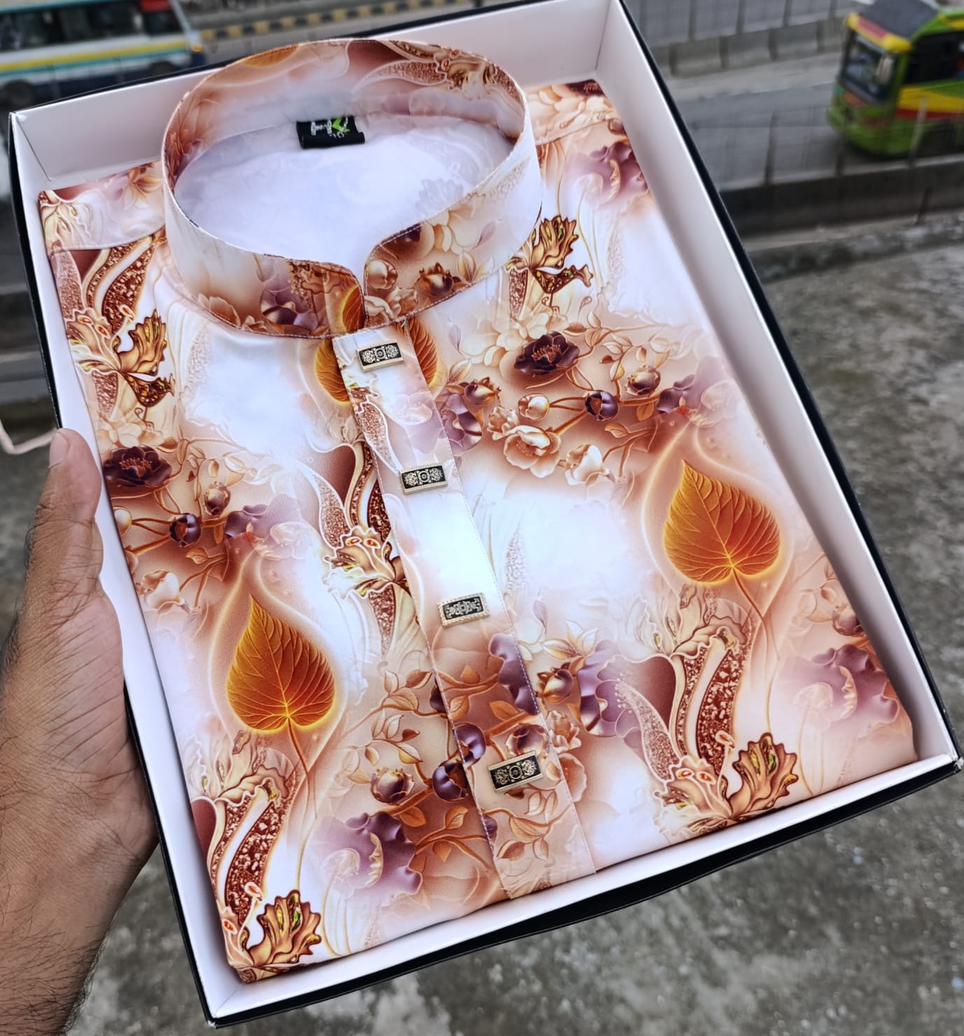 চায়না লেকরা স্টিচ পাঞ্জাবি – স্মার্ট ফিট ও কমফোর্ট স্টাইল